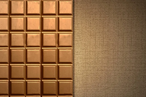 Csokoládé Bár Barna Háttérrel — Stock Fotó