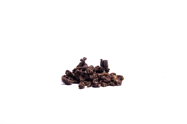 Pedaço Chocolate Isolado Sobre Fundo Branco — Fotografia de Stock