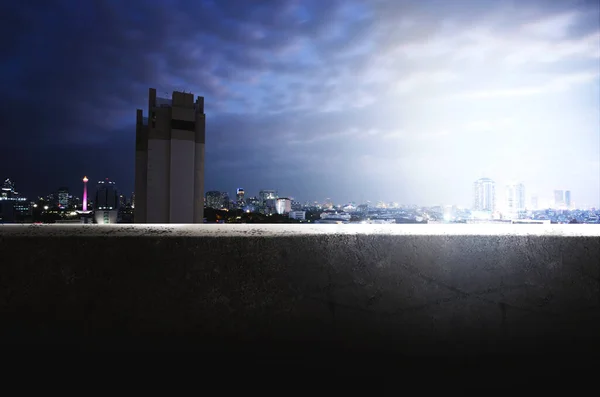 Хмарочоси Сучасні Будівлі Фоном Нічної Сцени — стокове фото