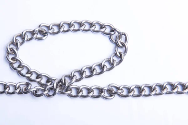 Chain Metal Steel Isolated White Background — Stock Photo, Image