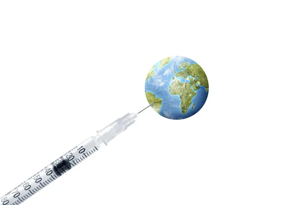 Seringue Vaccin Covide Pour Monde — Photo