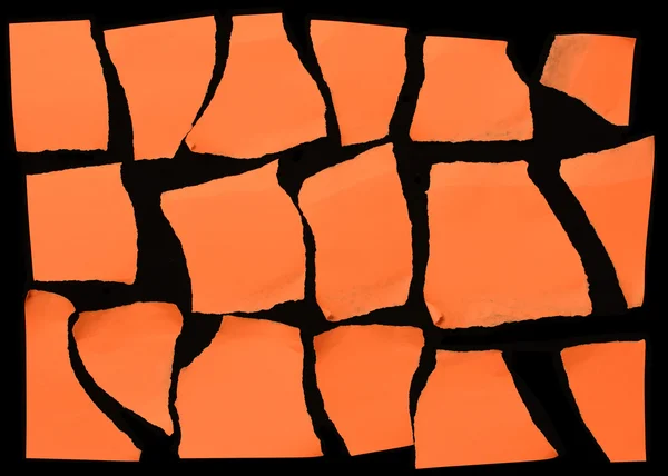 Ensemble de papier déchiré orange — Photo