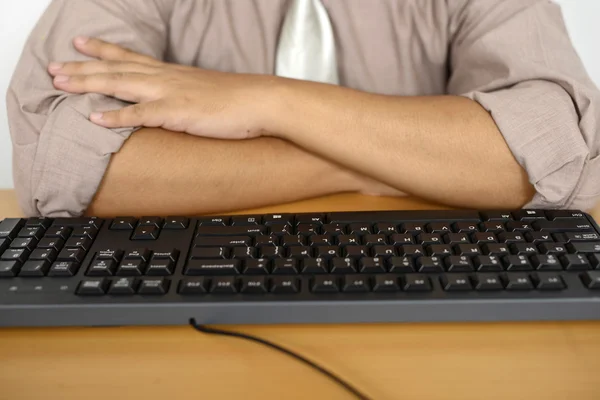 Business Man Typing — Stock Photo, Image