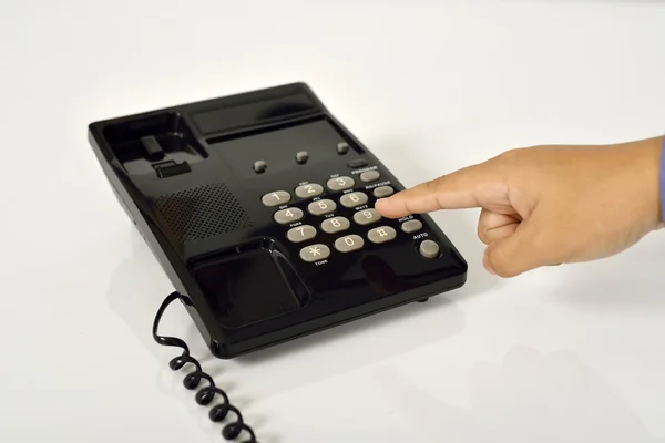 Man Using A Telephone — Stock Photo, Image