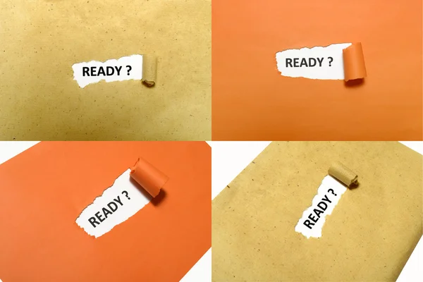 Set Of Ready Text — Stock Photo, Image