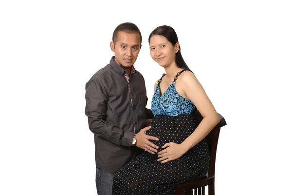 Madre incinta e padre — Foto Stock