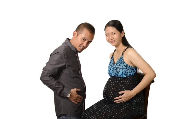 Madre incinta e padre — Foto Stock