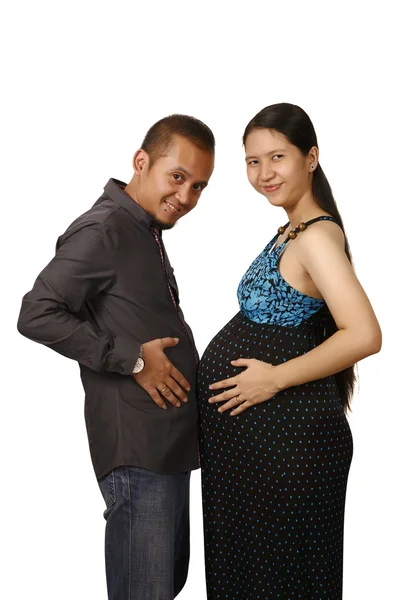 Madre incinta e padre — Foto Stock