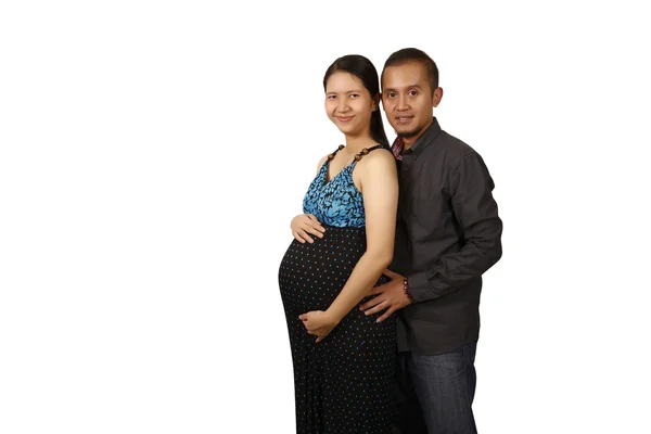 Madre incinta e padre — Foto Stock