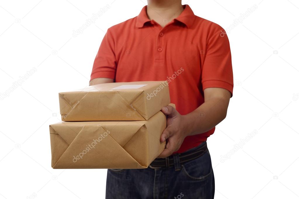 Man delivering packages