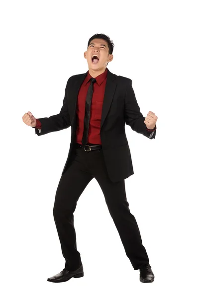 Business Man Scream Happy — Stock Photo, Image