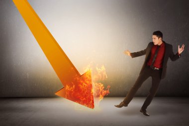 business man shocked have see sales down