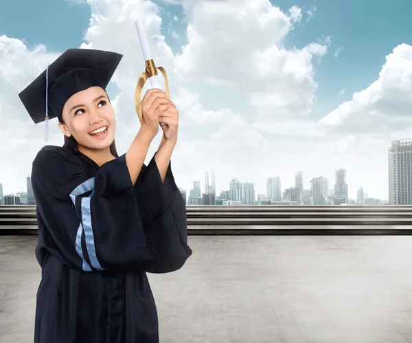 Asiático mulher graduação — Fotografia de Stock