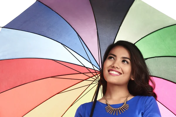 Mujer asiática sosteniendo paraguas —  Fotos de Stock