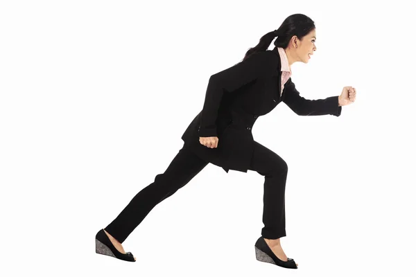 Asian business woman running — Stock Photo, Image