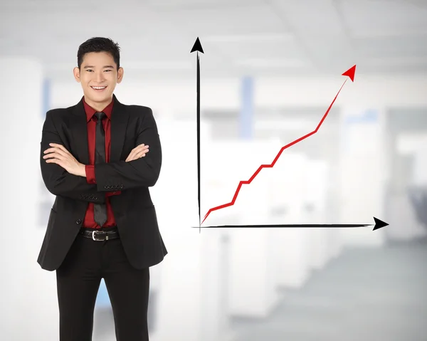 Asian business man happy — Stock Photo, Image