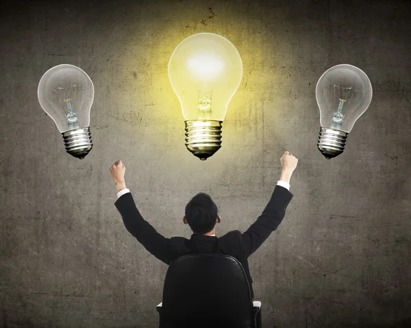 Business person have bright idea — Stock Photo, Image