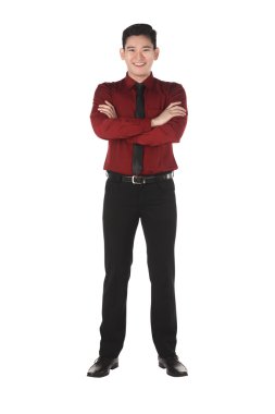 Kendine güvenen Asya iş adamı