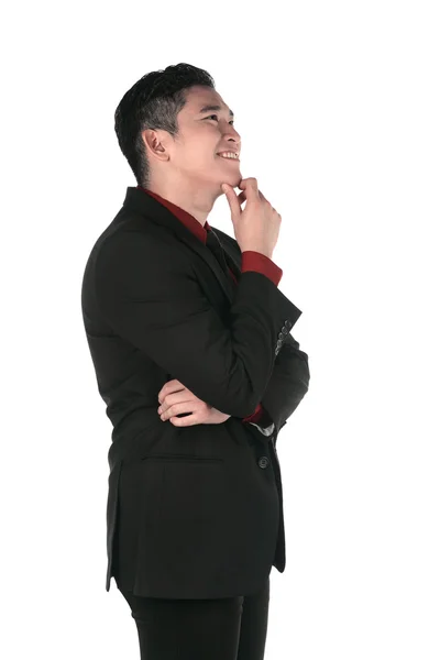 Asiático hombre de negocios pensando —  Fotos de Stock