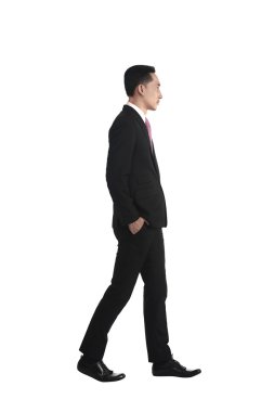 Asya iş adamı yürüyüş