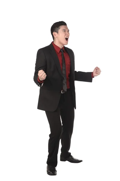 Asian business man with happy gesture — Stock Photo, Image