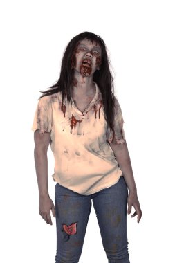 Asian female zombie clipart