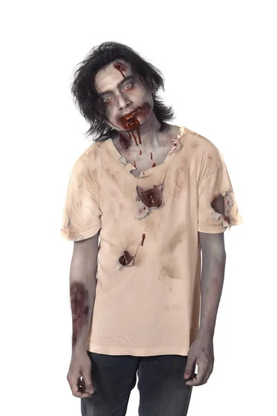 Straszny Asian Mężczyzna Zombie — Zdjęcie stockowe
