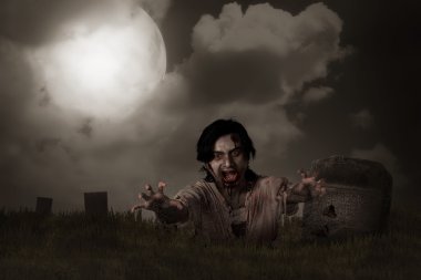 Mezarlıktan yükselen zombi