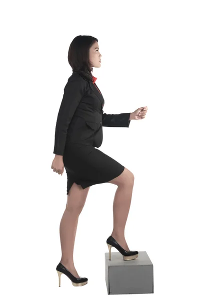 Business woman step up — Stock Photo, Image