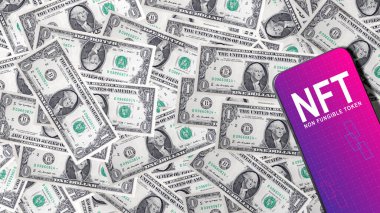 Telif hakkı sembolünün yer aldığı, fikri mülkiyet koruması, yasal güvenlik ve dijital haklar yönetimini temsil eden parlak bir dijital kalkan taşıyan bir işadamı