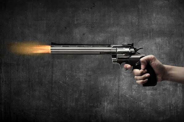 Uomo mano pistola da fuoco — Foto Stock