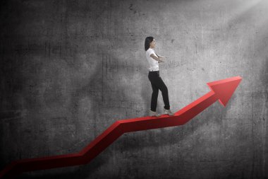 Asyalı kadın karşı grafik