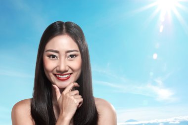 Güzel Asyalı kadın