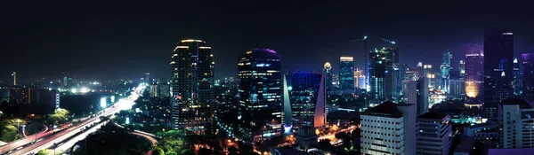Jakarta város éjjel — Stock Fotó