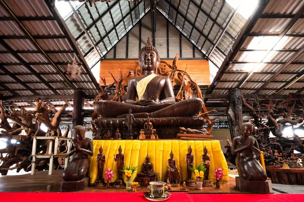 Chachoengsao Thaïlande Avril 2021 Wat Khao Lom Lieu Paisible Statue — Photo