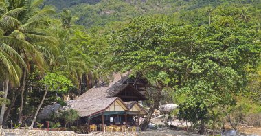 ada, Koh Phangan üzerinde şişelenmiş beach, Tayland manzara