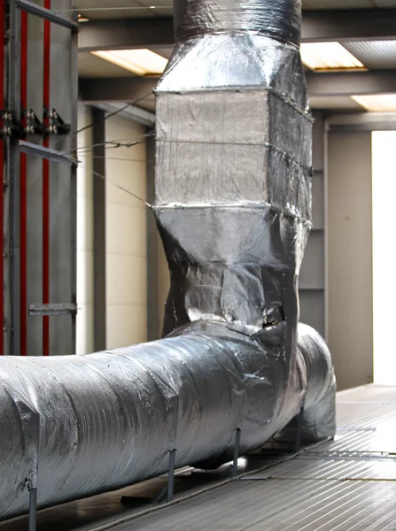 Ducts of industrial ventilation system — Stock Photo, Image
