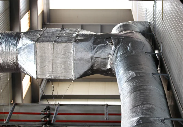 Ducts of industrial ventilation system — Stock Photo, Image