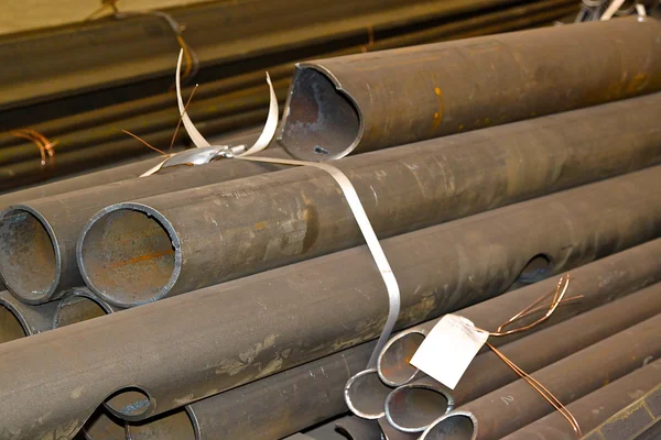 Pipe section for further welding — Stock Photo, Image