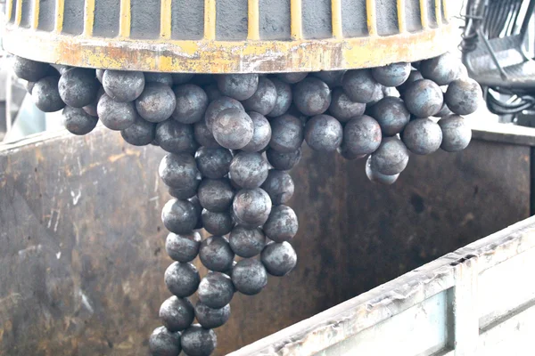 Magnet holds grinding balls — Stock Photo, Image