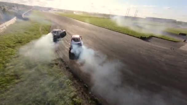 Carros Participam Corridas Automóveis — Vídeo de Stock