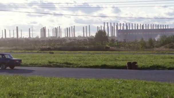 Carros Participam Corridas Automóveis — Vídeo de Stock