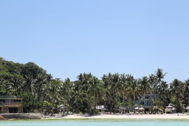 Boracay Adası'nın kıyı şeridi'nin manzaralarına