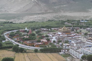 Budist manastır Samye görünümünü