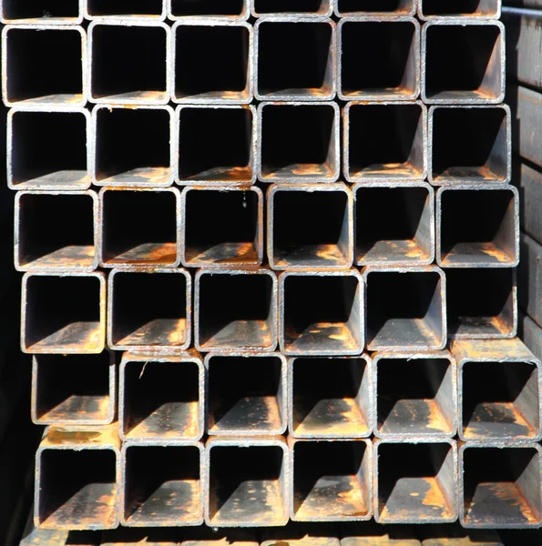 Profil metalowy rury kwadratowej — Zdjęcie stockowe