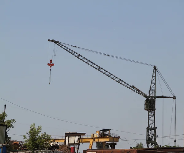 View of the production site with crane — Stock Photo, Image