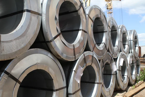 Aço galvanizado laminado com revestimento de polímero — Fotografia de Stock
