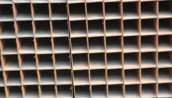 Metalowe profile kwadratowe rury prostokątne — Zdjęcie stockowe