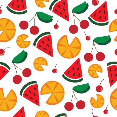 Sorunsuz arka plan deseni meyve