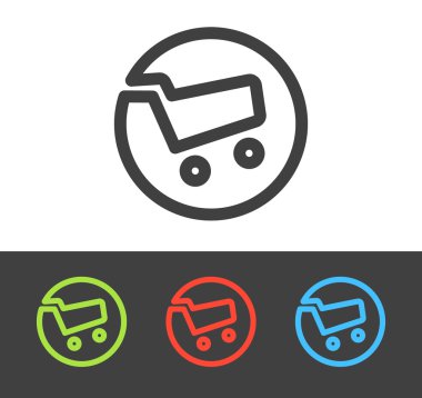 alışveriş sepeti simge vektör